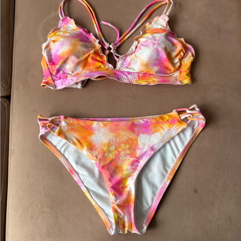 Hobie Pink and Orange Bikini Set
